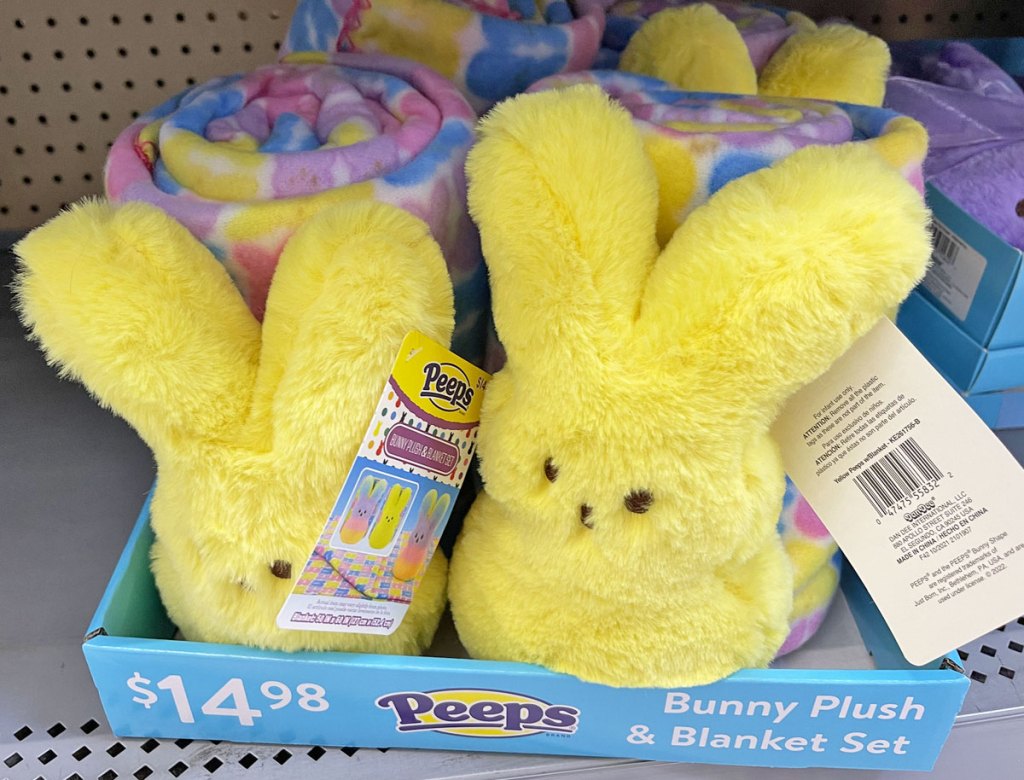 peeps plush bunny and blanket set