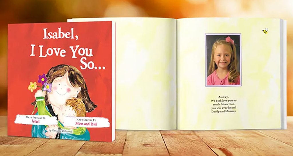 kids personalized I love you so book