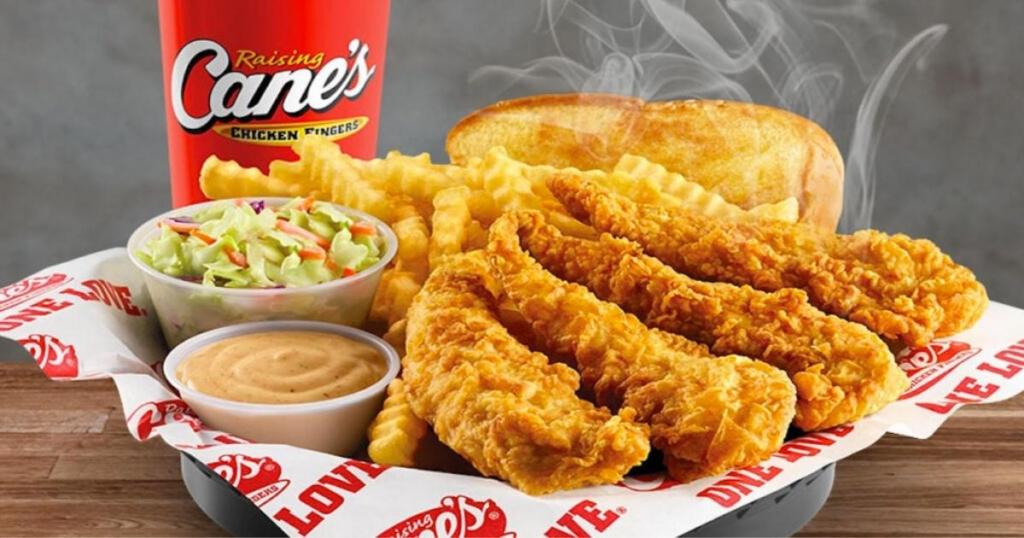 raising cane's box combo with drink