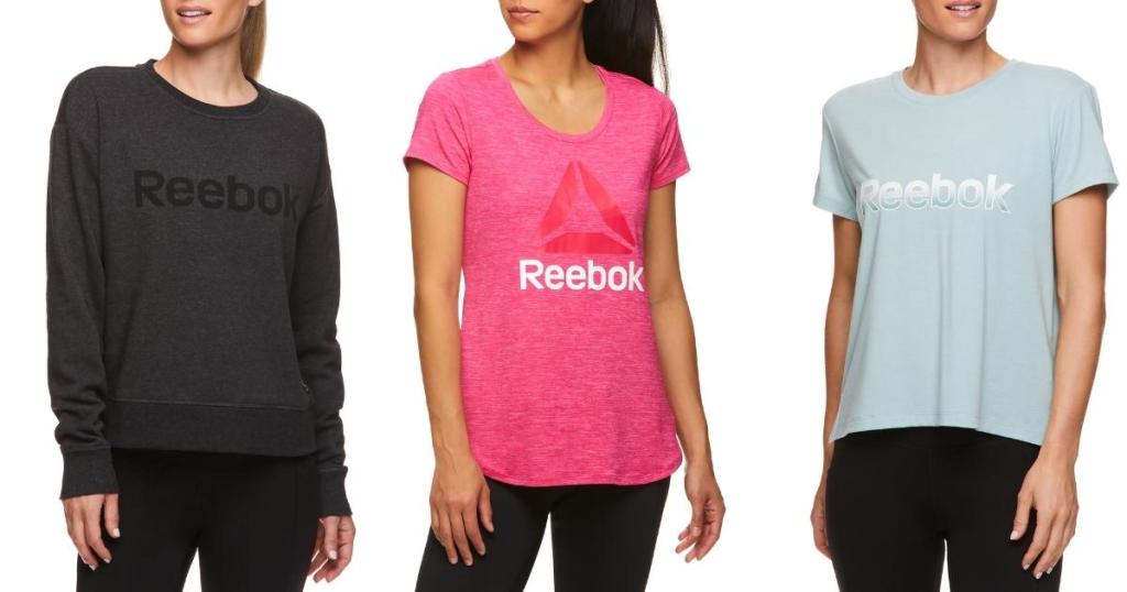 reebok women's sweatshirt and graphic tees