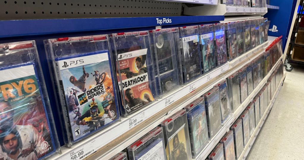 video games on shelf 