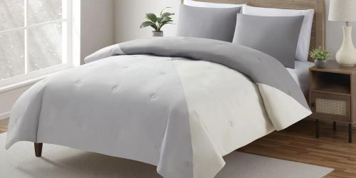 Serta Reversible Comforter Set in ALL Sizes Only $29 on Walmart.com | Multiple Color Options