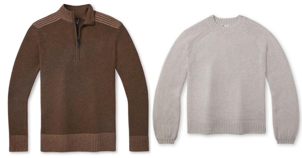 smartwool men's and women's sweaters