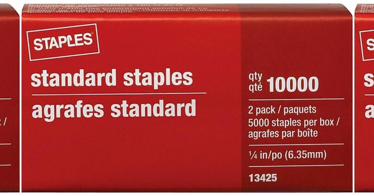 box of staples standard staples 10,000 count