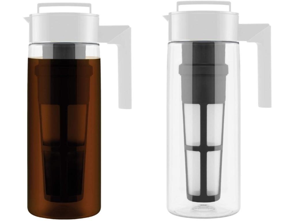 Takeya Patented Deluxe Cold Brew 2-Quart Coffee Maker w/ White Top