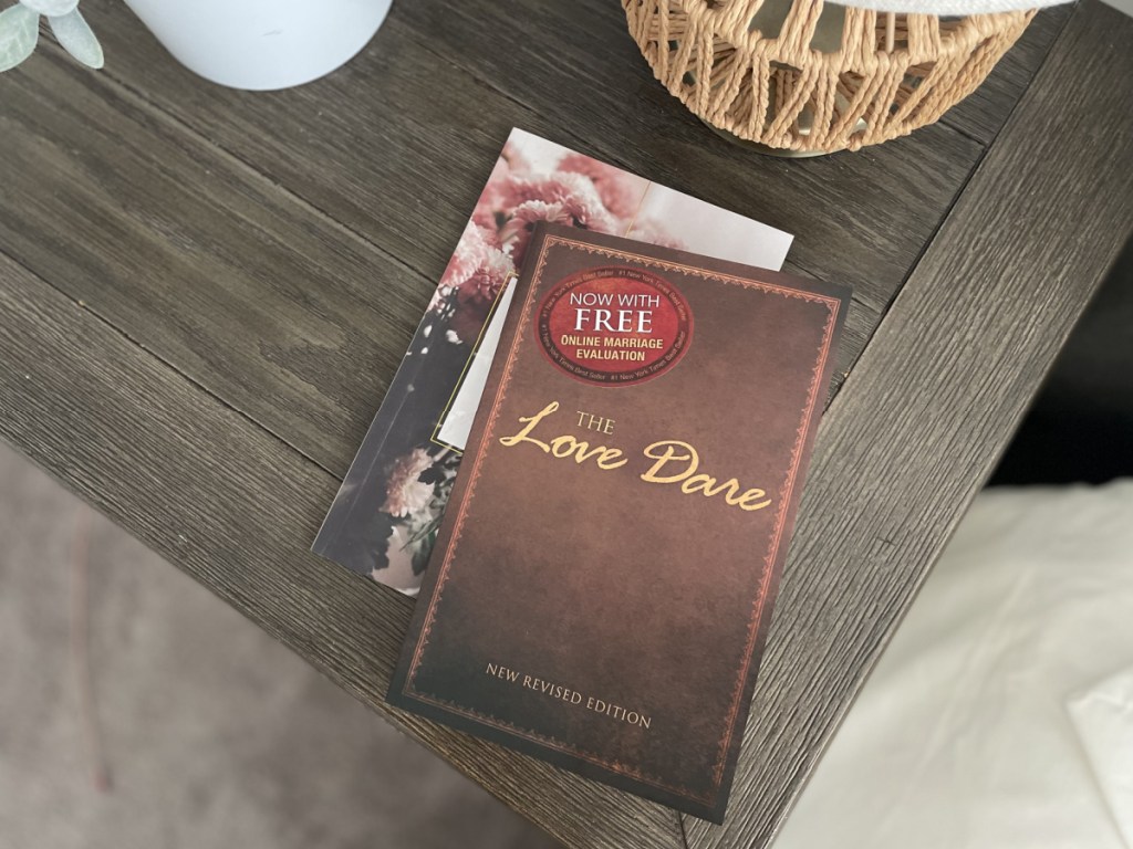 love dare book on night stand