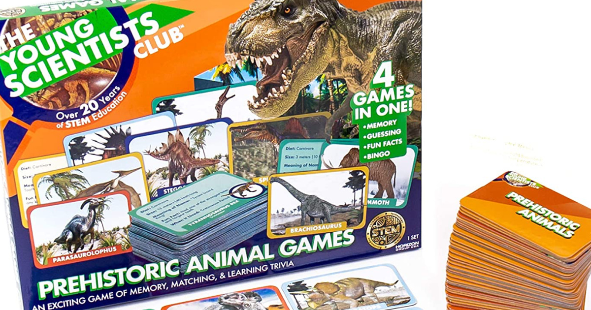 The Young Scientist Prehistoric 4-in-1 Animal Card Games Set Just $ on  Amazon (Regularly $10)
