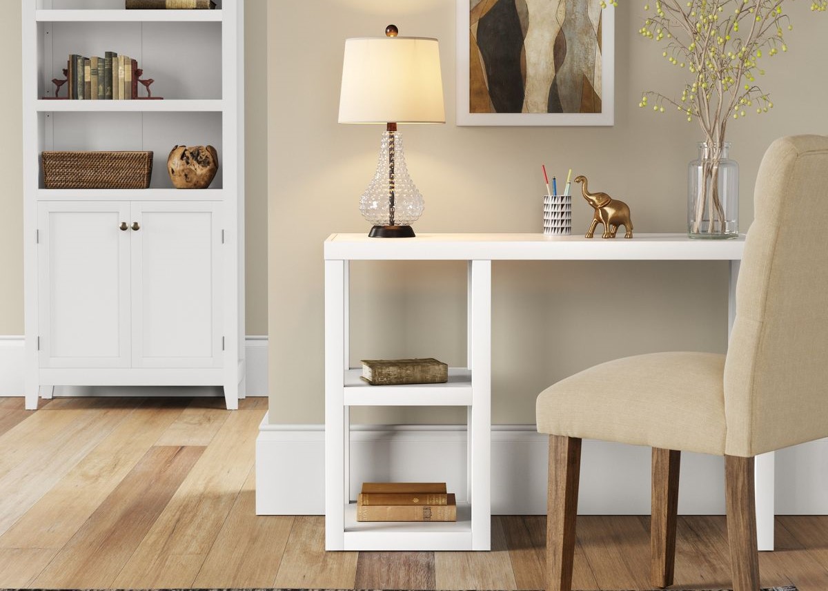 Threshold Writing Desk with Storage in White