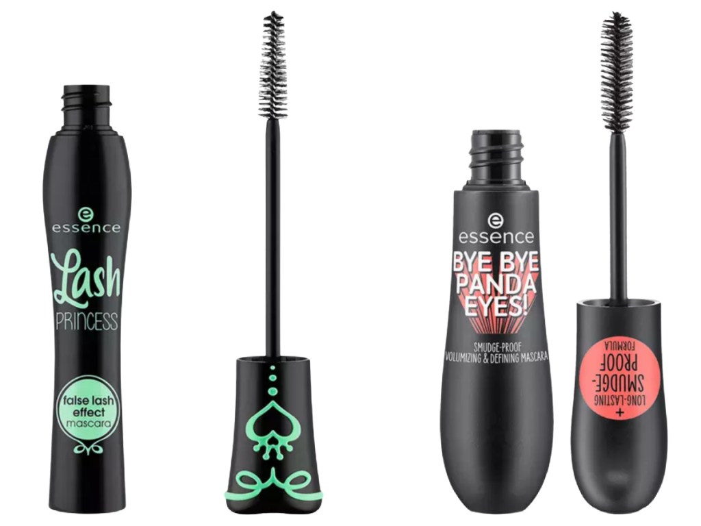 Two stock images of essence mascaras with the wand out -3