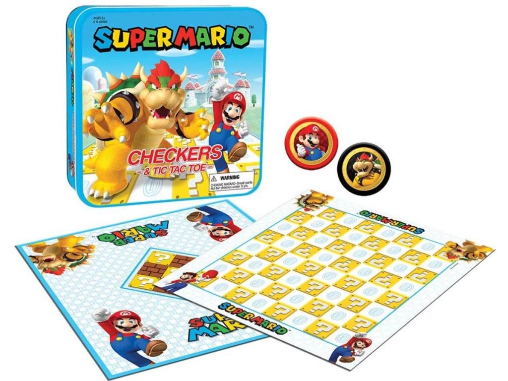 USAOPOLY Super Mario Checkers & Tic-Tac-Toe Collector's Game Set