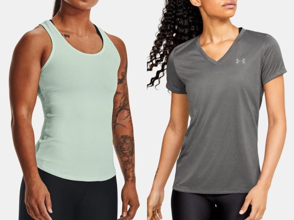 women's under armour tank tops and short sleeve tee