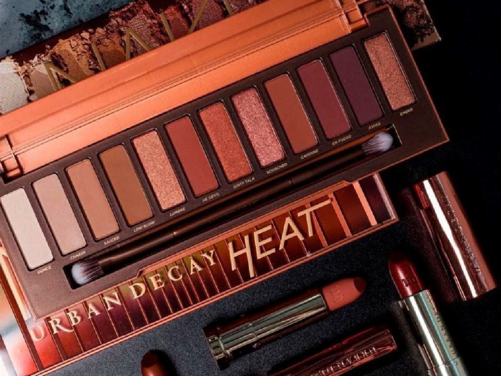 Urban Decay Naked Heat Eyeshadow Palette and lipstick