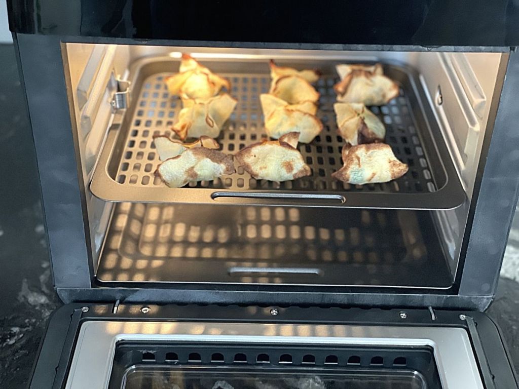 Wetie air fryer with crab rangoon cooking