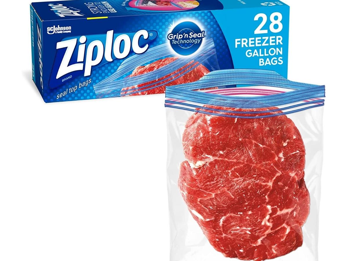 Ziploc Gallon Food Storage Freezer Bags 28-Count