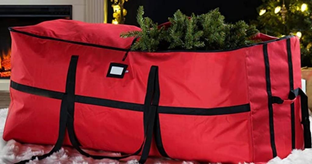 ZOBER Premium 7.5' Christmas Tree Storage Bag in Red