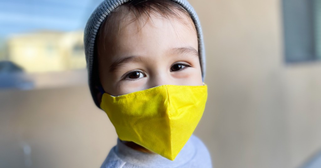 boy with vaingarb yellow face mask