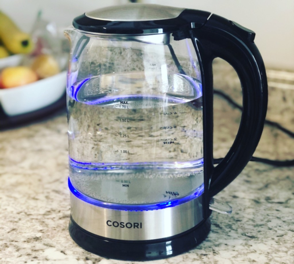 electric kettle on kitchen countertop