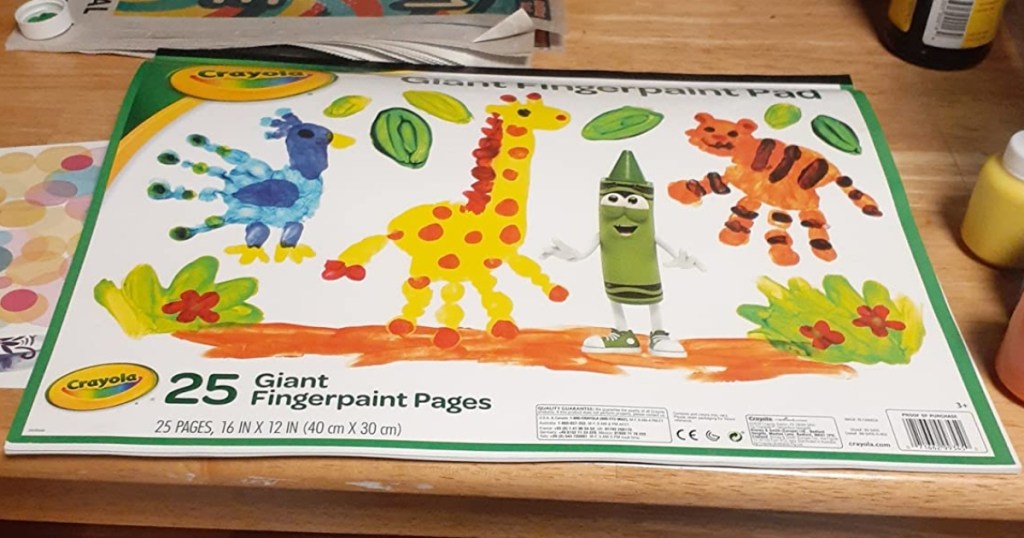 Crayola Fingerpaint Pad, Giant - 25 fingerpaint pages