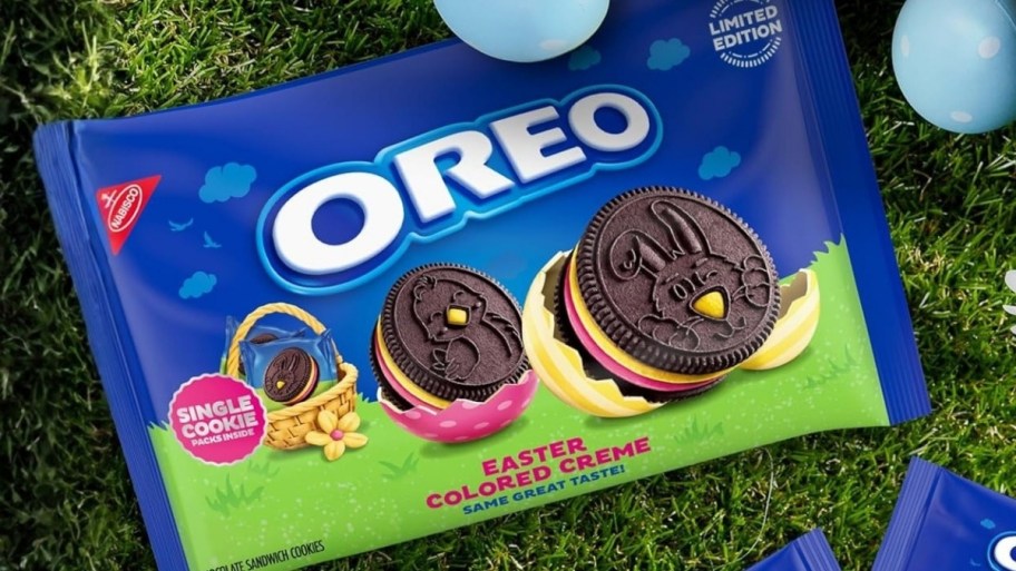 a bag of limited edition oreo easter cookies