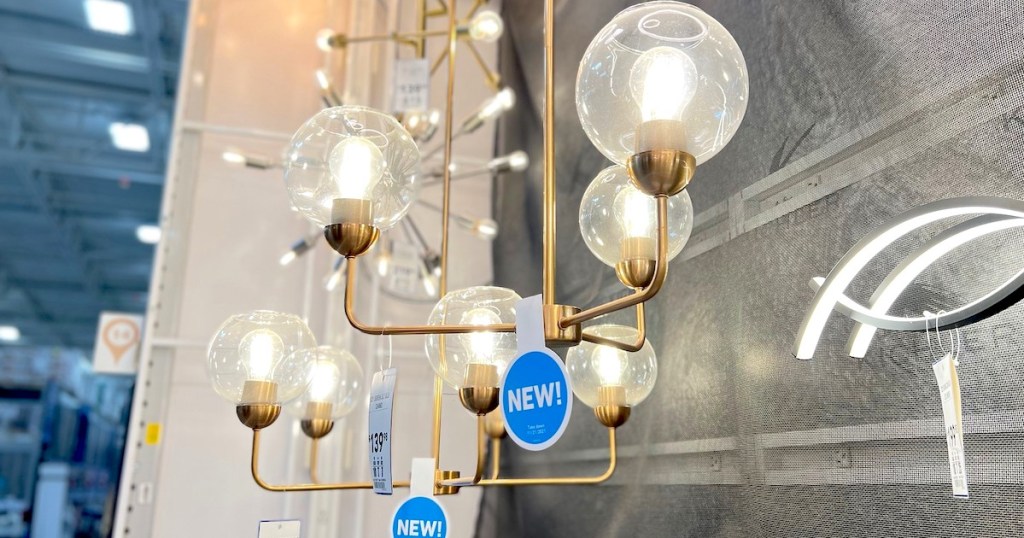 gold globe lights hanging from lowes home house of style aisle 