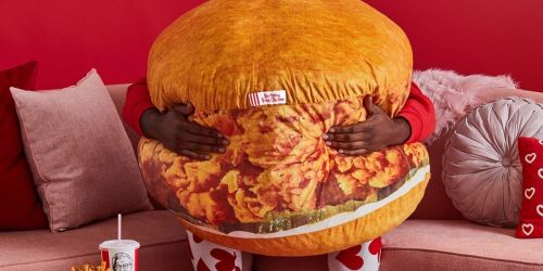 KFC Giant Chicken Sandwich Snuggler Pillow Available for Preorder