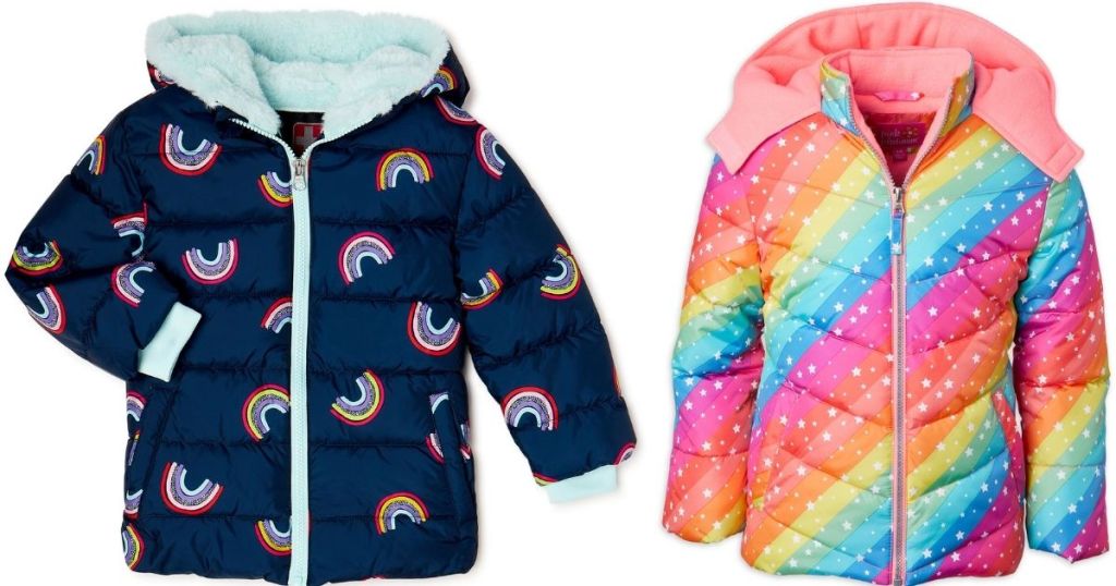 girls rainbow jacket and girls stars and rainbow jacket