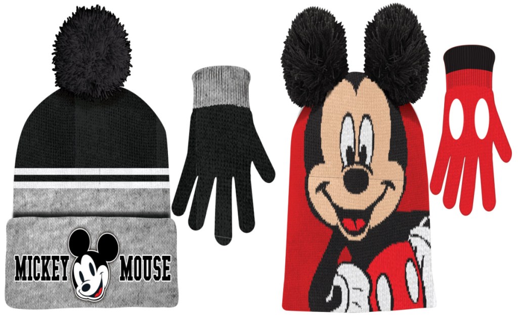 2 mickey mouse beanies
