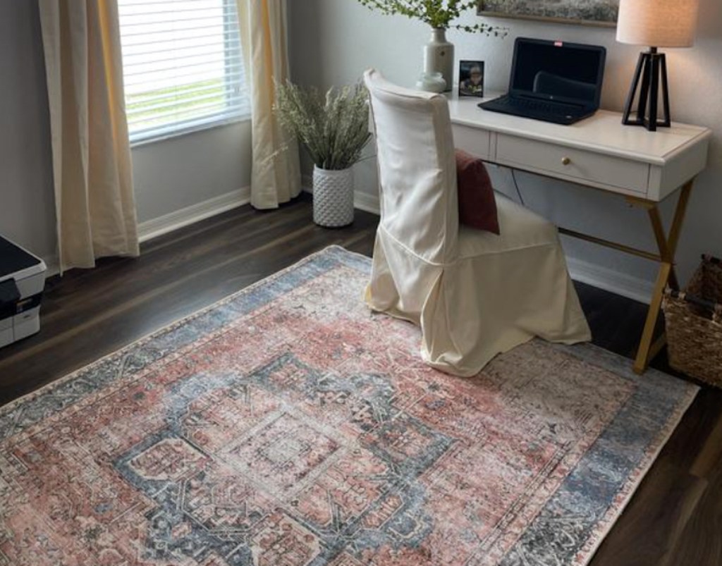 lowes home office space with oriental house of style rug on floor