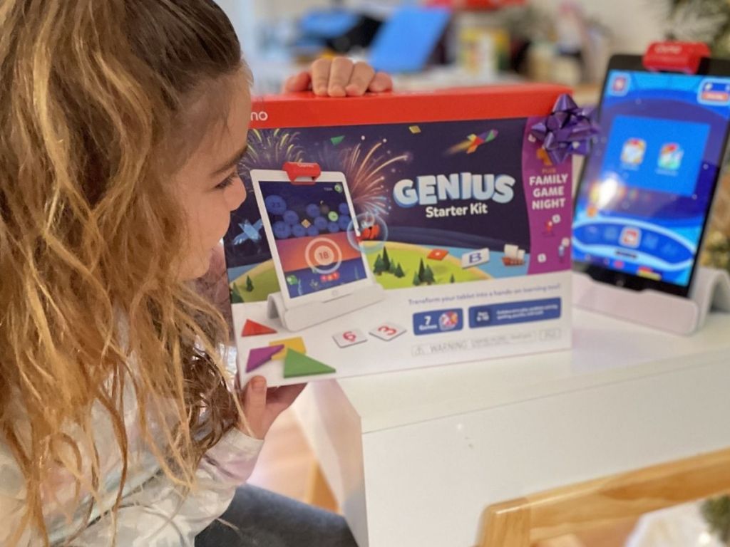 girl playing with Osmo Genius Starter Kit