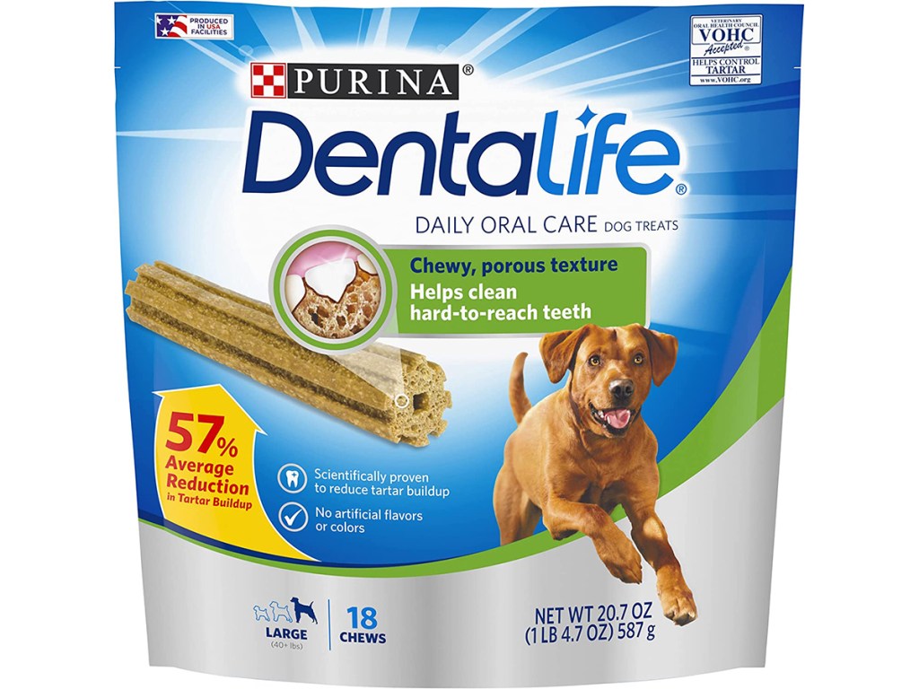 purina dentalife large dog treat bag