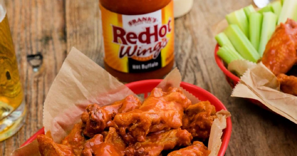 redhot wing sauce with wings