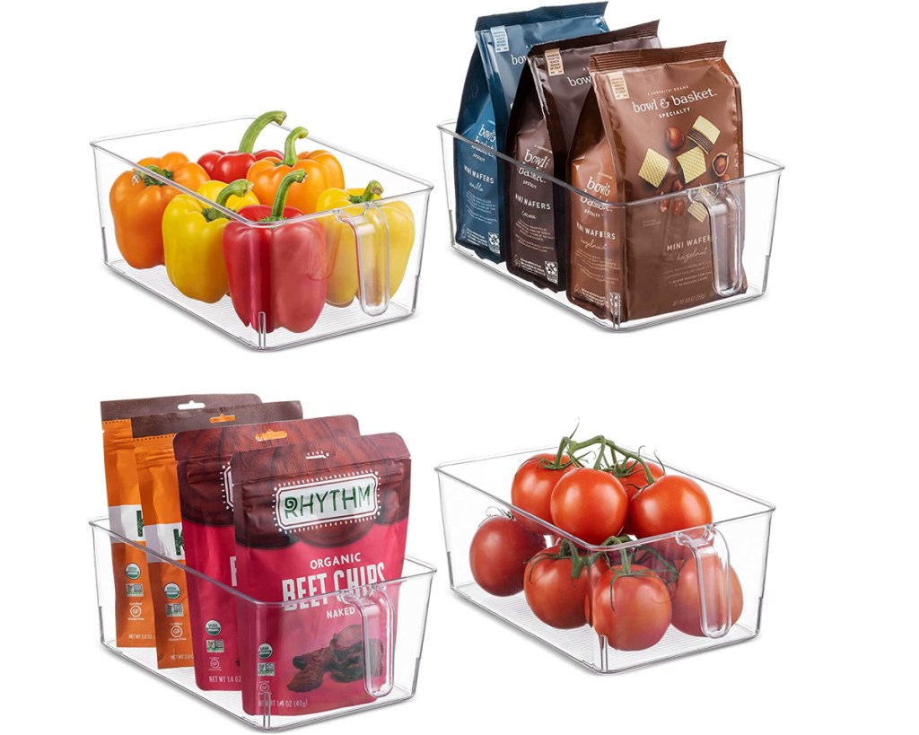 set of 4 fridge bins