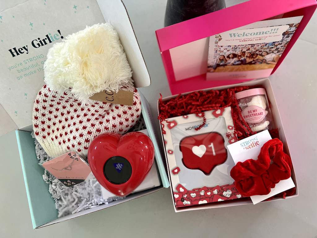 showing two teen girl monthly subscription gift boxes 
