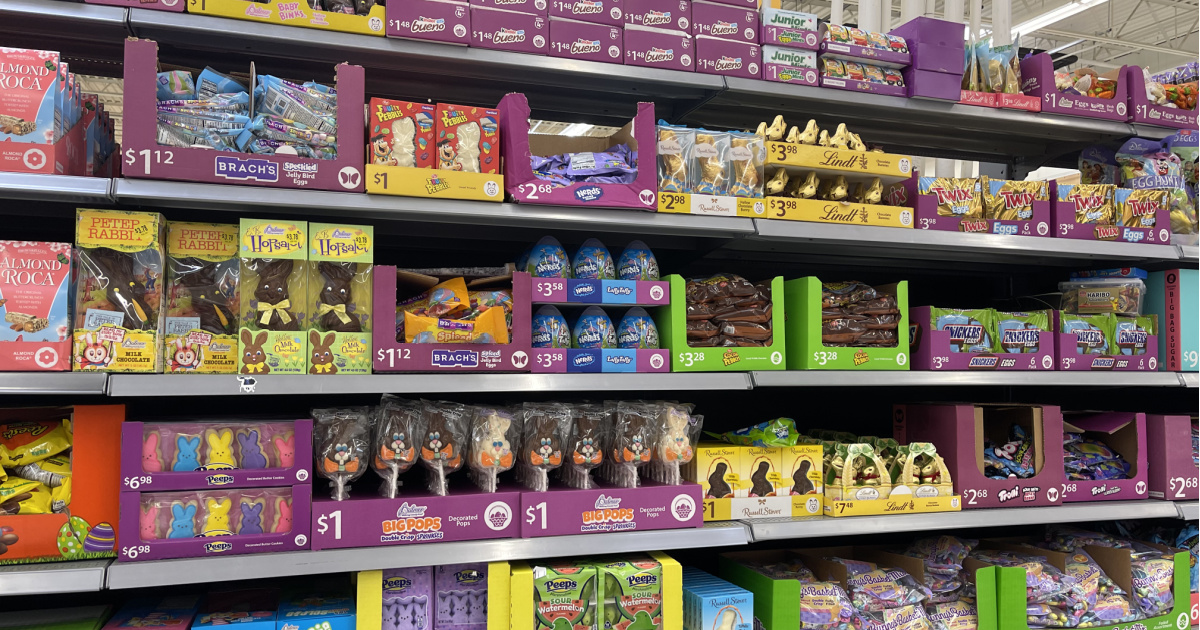 easter candy in store at walmart