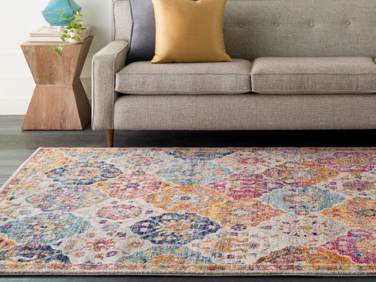 oriental area rug in living room