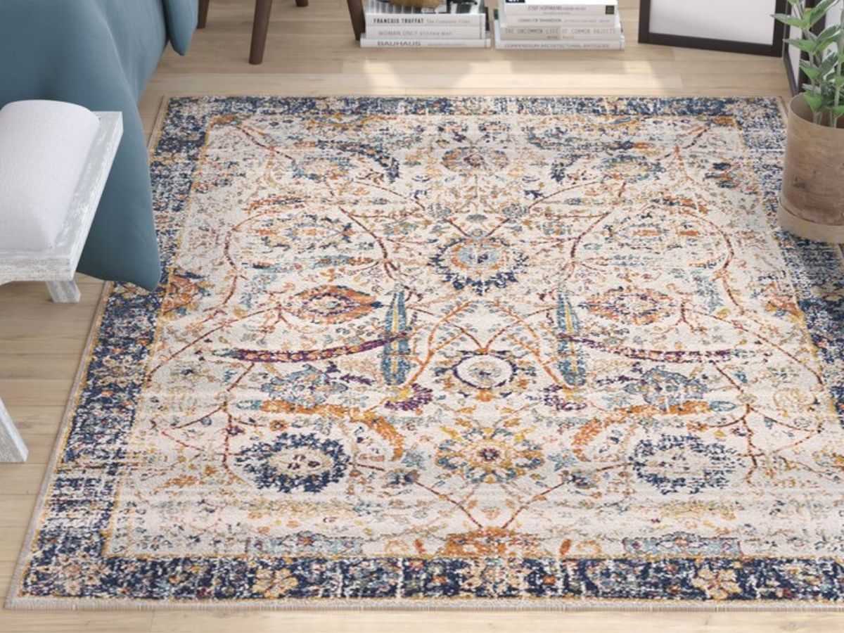 oriental area rug in living room