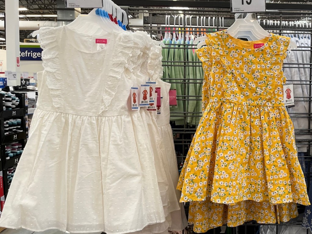 white and yellow dresses