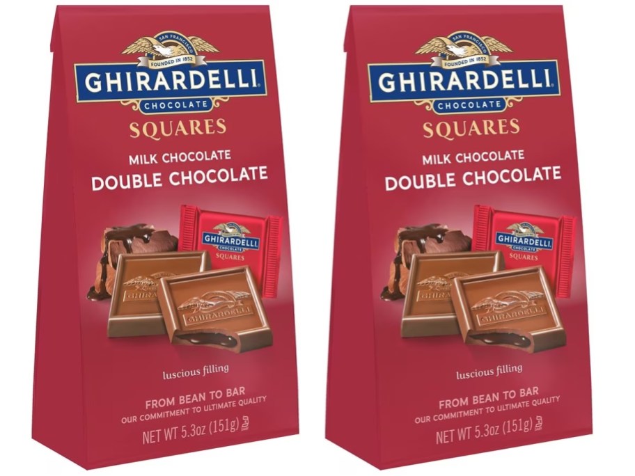 2 bags of Ghirardelli double chocolate squares