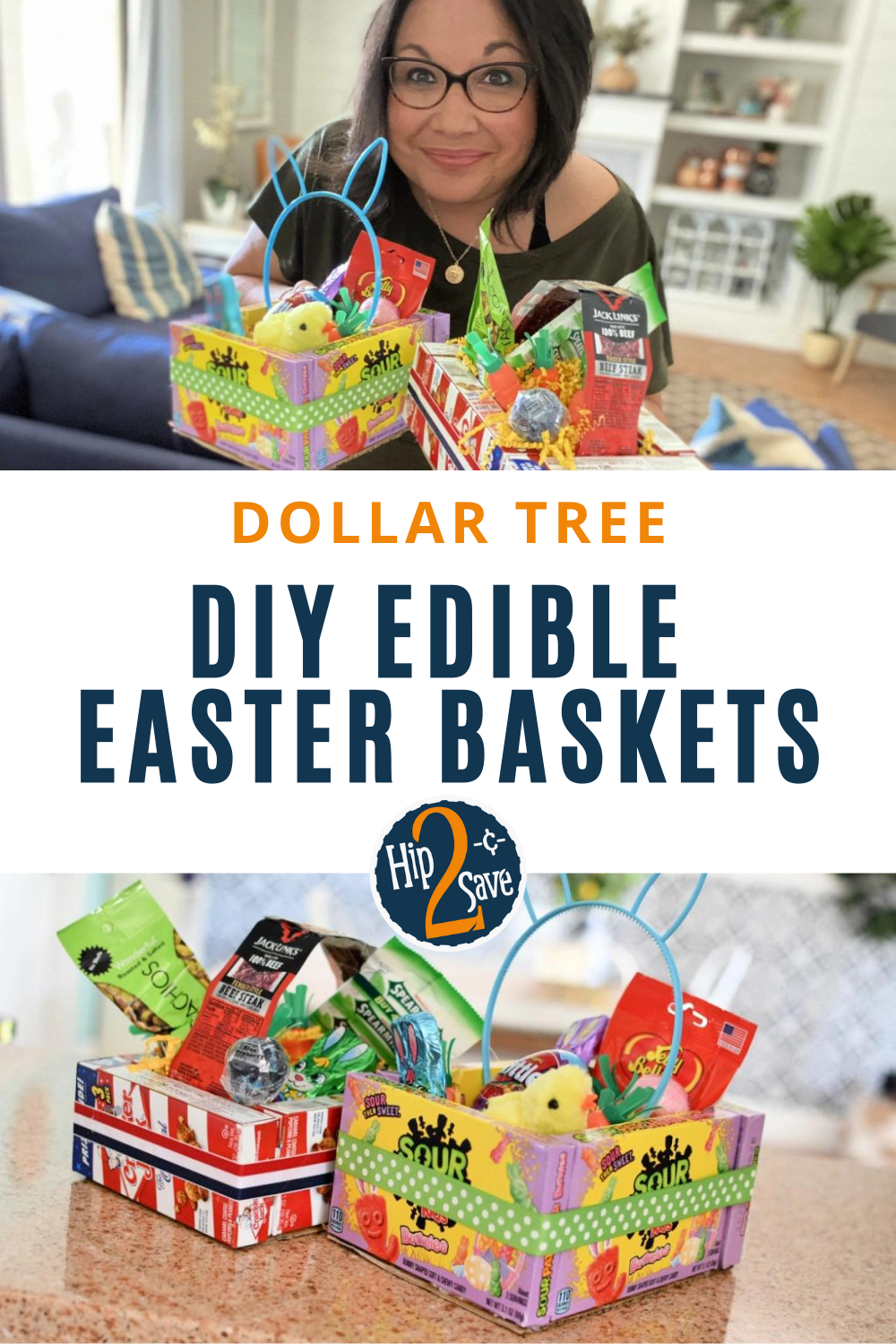 Easy DIY Easter Basket Using Dollar Tree Candy | Hip2Save