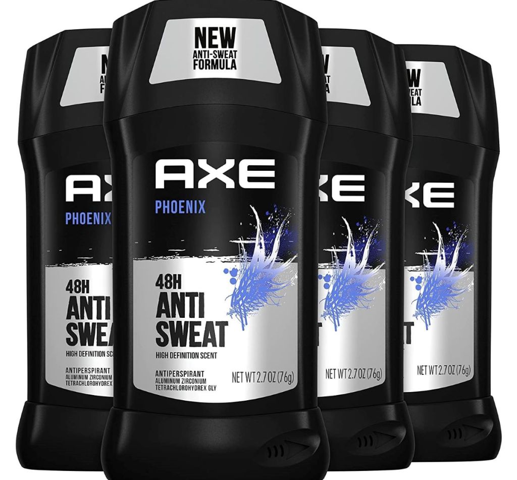 four Axe deodorants