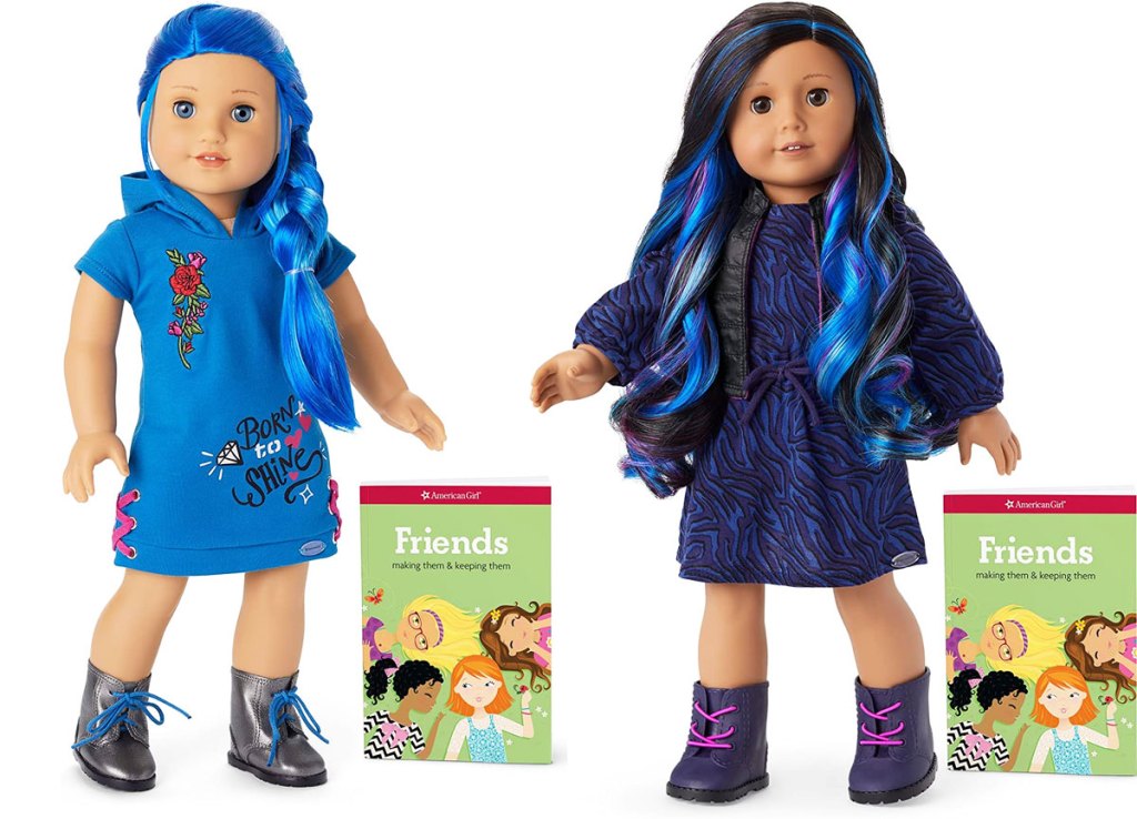 two american girl dolls