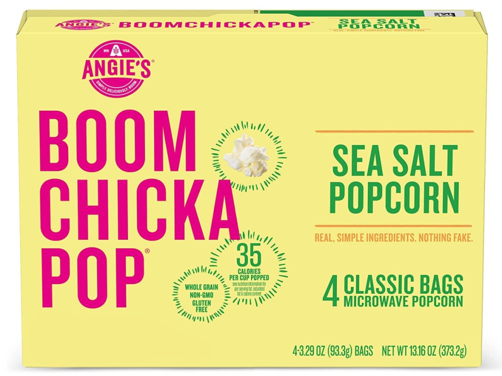 Angie’s BOOMCHICKAPOP Sea Salt Microwave Popcorn 24-Pack