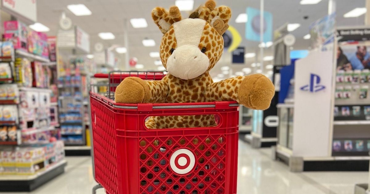 giraffe in a cart