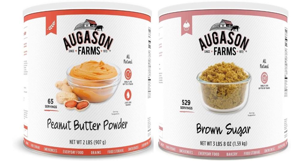 augason farms peanut butter powder and brown sugar