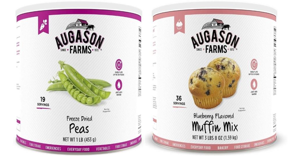 augason farms freeze-dried peas and blueberry muffin mix
