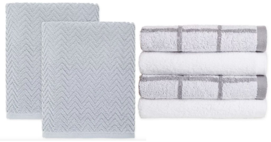 bath towels and hand towels