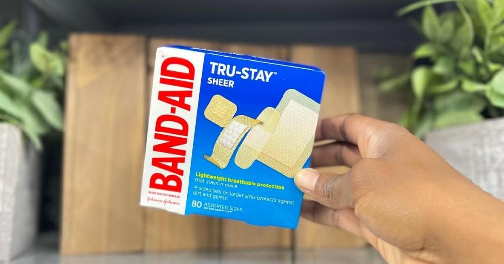 Band-Aid Tru-Stay Sheer Adhesive Bandages Assorted Sizes 80-Count