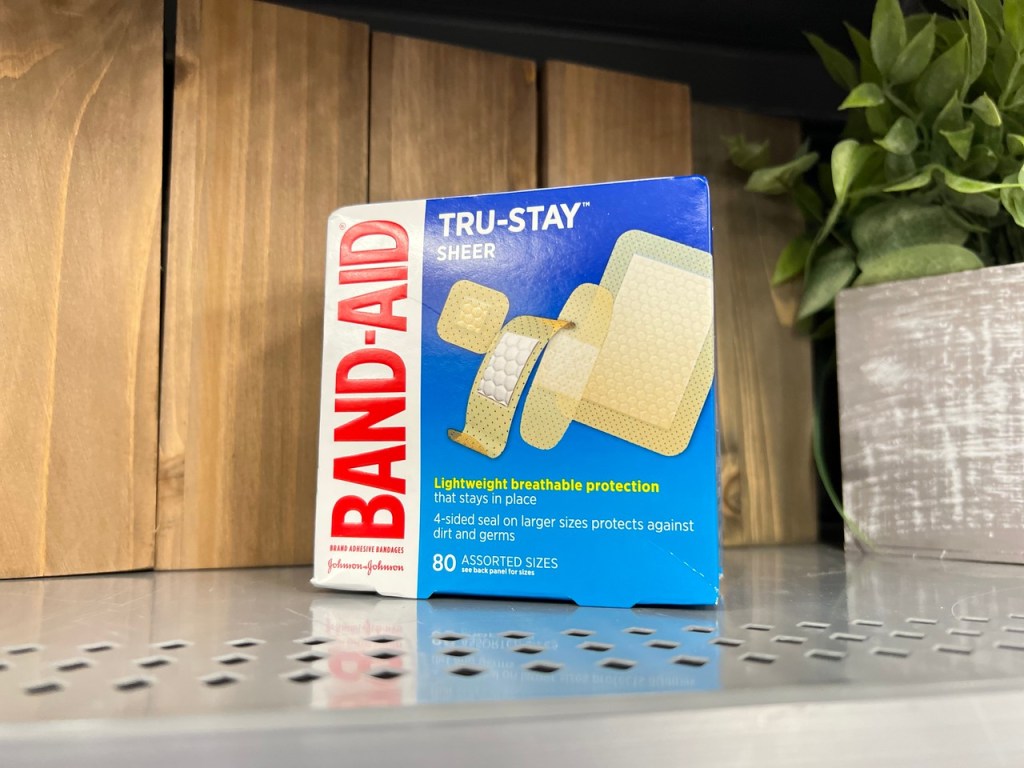 Band-Aid Tru-Stay Assorted Pack on shelf