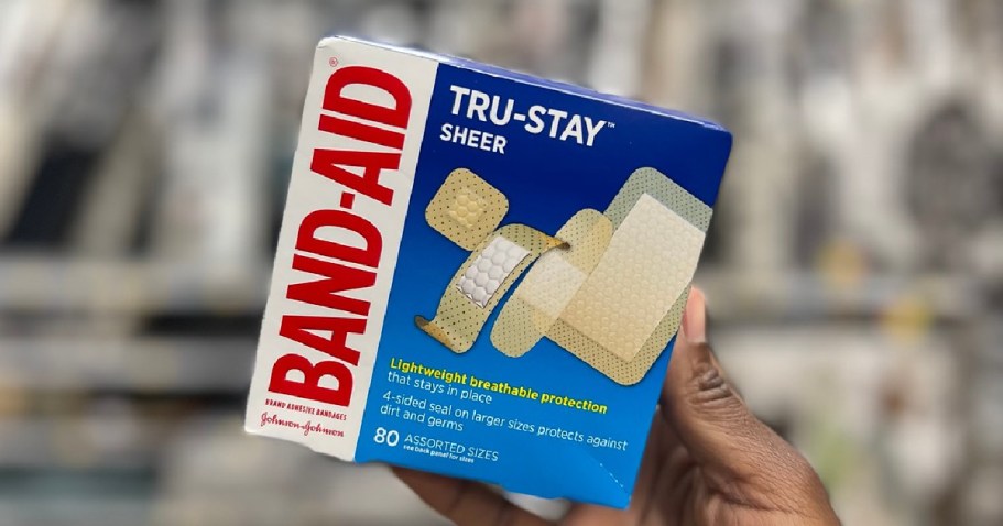 Band-Aid Tru-Stay Sheer Bandages 80-Count Only $3 Shipped on Amazon