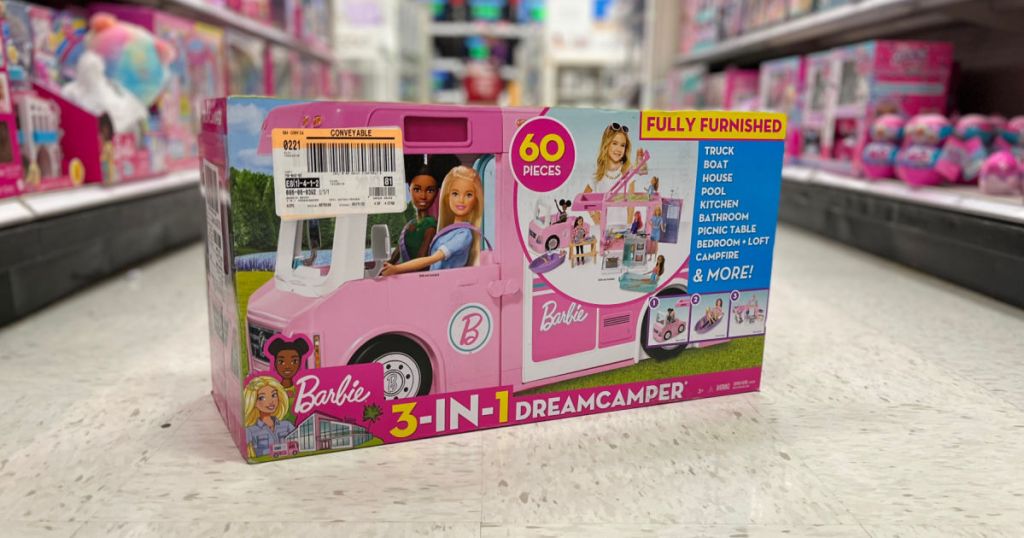 pink doll camper play set 